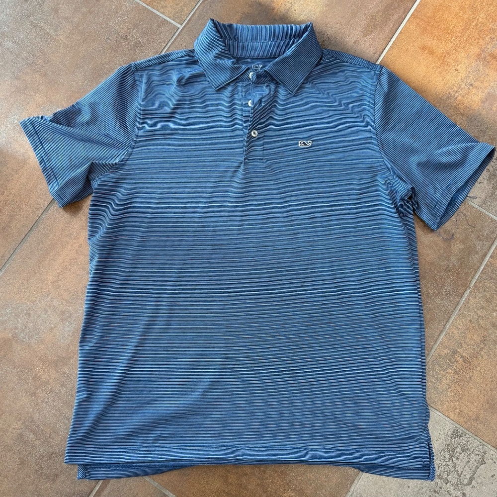 Vineyard Vines Boys' Performance St. Jean Stripe Sankaty Polo